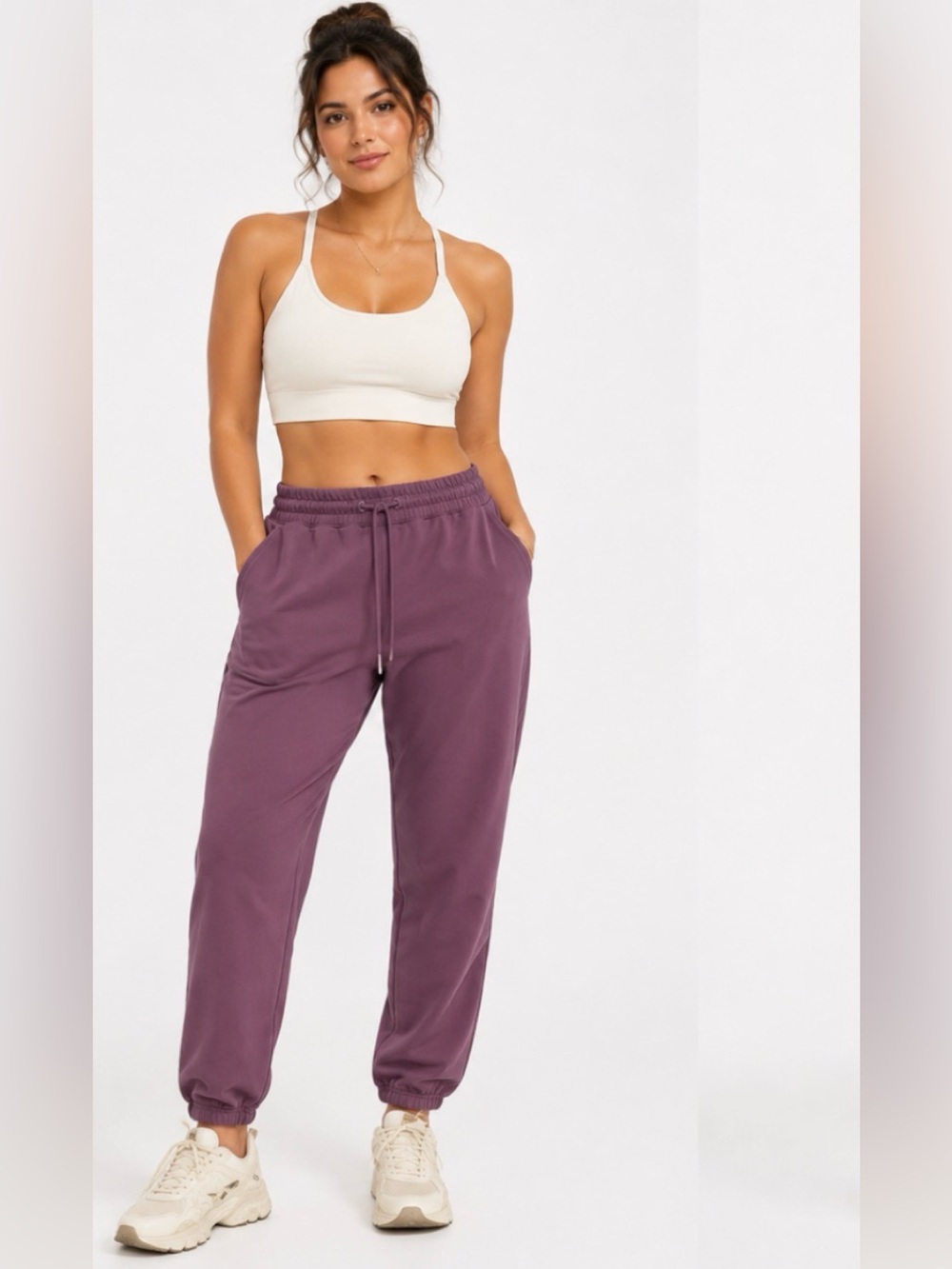 FLX Plum Casual Boyfriend Drawstring Jogger Casual Lounging Training Pants 2XL